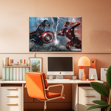 Load image into Gallery viewer, Captain America: Civil War Captain America and Iron Man Print Wall Art