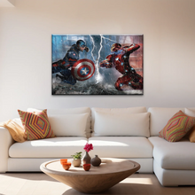 Load image into Gallery viewer, Captain America: Civil War Captain America and Iron Man Print Wall Art