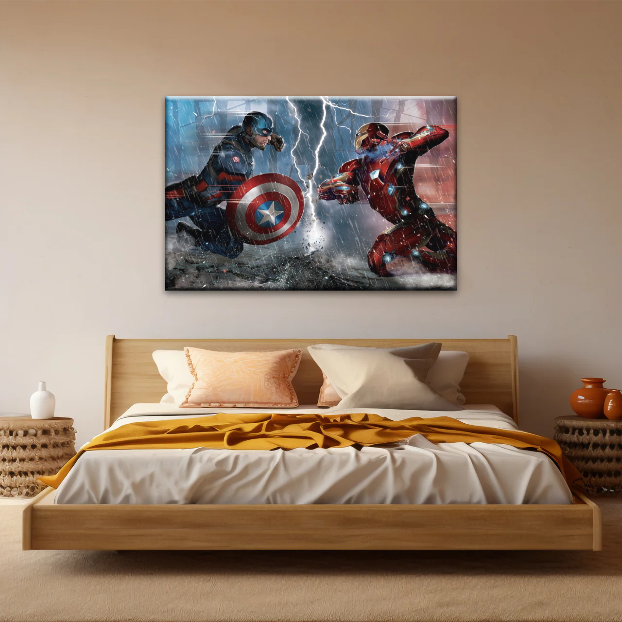 Captain America: Civil War Captain America and Iron Man Print Wall Art