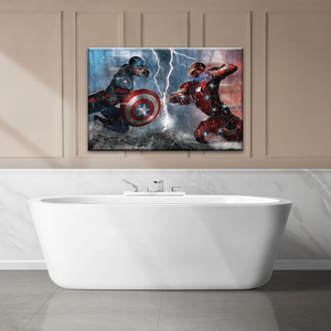 Captain America: Civil War Captain America and Iron Man Print Wall Art