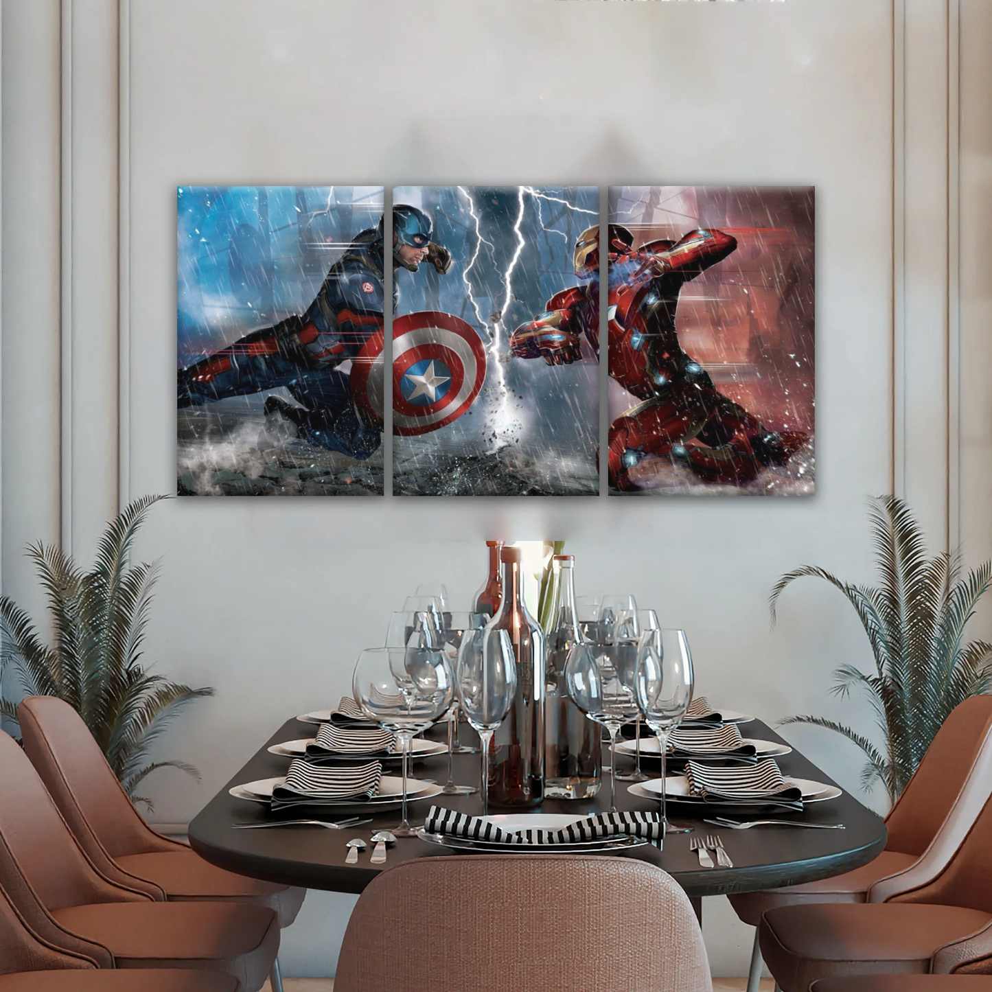Captain America: Civil War Captain America and Iron Man Print Wall Art