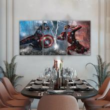 Load image into Gallery viewer, Captain America: Civil War Captain America and Iron Man Print Wall Art