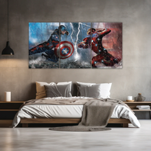 Load image into Gallery viewer, Captain America: Civil War Captain America and Iron Man Print Wall Art