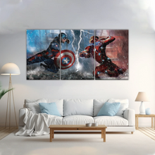 Load image into Gallery viewer, Captain America: Civil War Captain America and Iron Man Print Wall Art