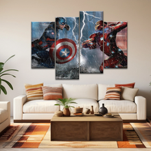 Load image into Gallery viewer, Captain America: Civil War Captain America and Iron Man Print Wall Art