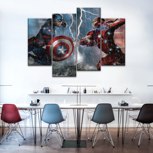 Captain America: Civil War Captain America and Iron Man Print Wall Art