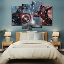 Load image into Gallery viewer, Captain America: Civil War Captain America and Iron Man Print Wall Art