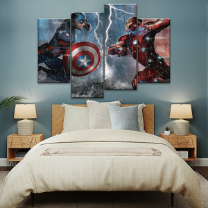 Captain America: Civil War Captain America and Iron Man Print Wall Art