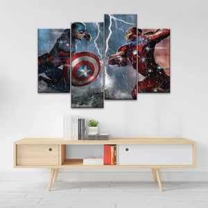 Captain America: Civil War Captain America and Iron Man Print Wall Art