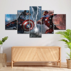 Captain America: Civil War Captain America and Iron Man Print Wall Art