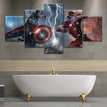 Load image into Gallery viewer, Captain America: Civil War Captain America and Iron Man Print Wall Art