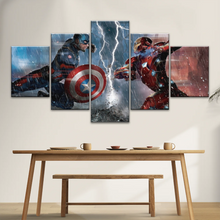 Load image into Gallery viewer, Captain America: Civil War Captain America and Iron Man Print Wall Art