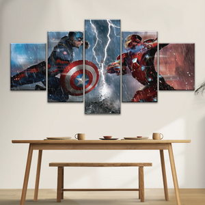 Captain America: Civil War Captain America and Iron Man Print Wall Art