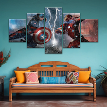 Load image into Gallery viewer, Captain America: Civil War Captain America and Iron Man Print Wall Art