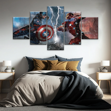 Load image into Gallery viewer, Captain America: Civil War Captain America and Iron Man Print Wall Art