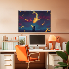 Load image into Gallery viewer, Cartoon Cat and Goldfish Canvas Print From Photo