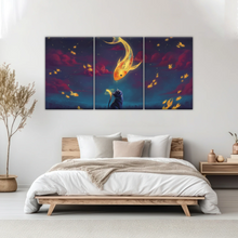 Load image into Gallery viewer, Cartoon Cat and Goldfish Canvas Print From Photo