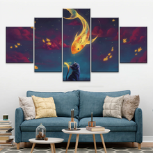 Load image into Gallery viewer, Cartoon Cat and Goldfish Canvas Print From Photo