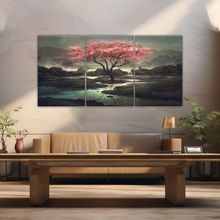 Load image into Gallery viewer, Cherry Blossom Tree Artistic Painting Wall Art Canvas