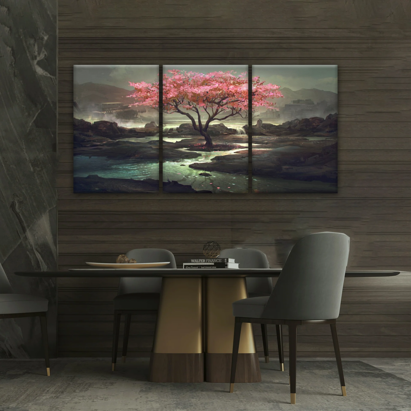 Cherry Blossom Tree Artistic Painting Wall Art Canvas