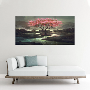Cherry Blossom Tree Artistic Painting Wall Art Canvas