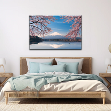 Load image into Gallery viewer, Cherry Blossoms Blooming in Spring on Mount Fuji, Japan Canvas Prints