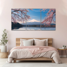 Load image into Gallery viewer, Cherry Blossoms Blooming in Spring on Mount Fuji, Japan Canvas Prints