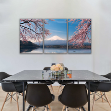 Load image into Gallery viewer, Cherry Blossoms Blooming in Spring on Mount Fuji, Japan Canvas Prints