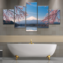 Load image into Gallery viewer, Cherry Blossoms Blooming in Spring on Mount Fuji, Japan Canvas Prints