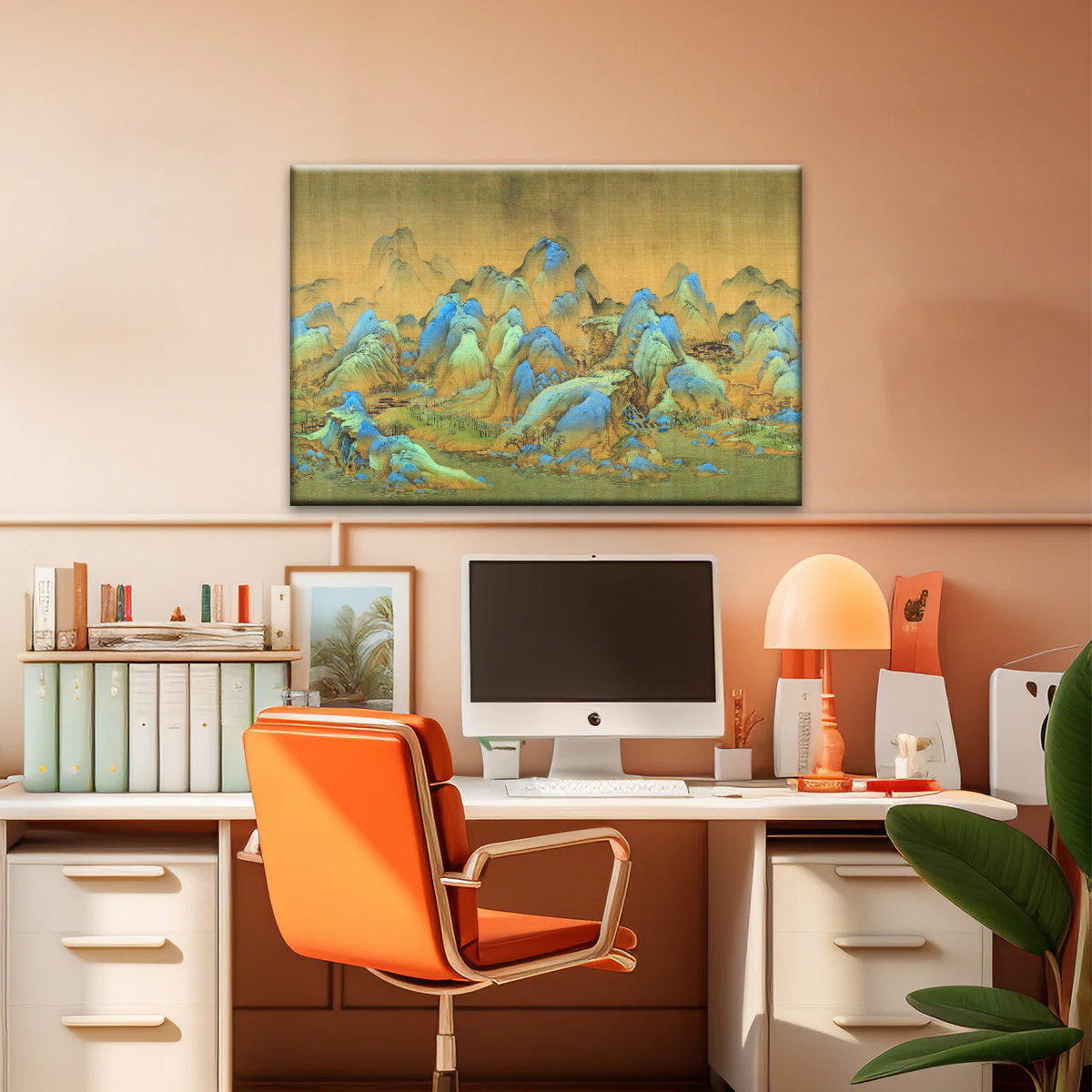 Chinese Brush Painting, Thousand Miles of Mountains and Rivers Canvas Prints - Personalised Canvas Art