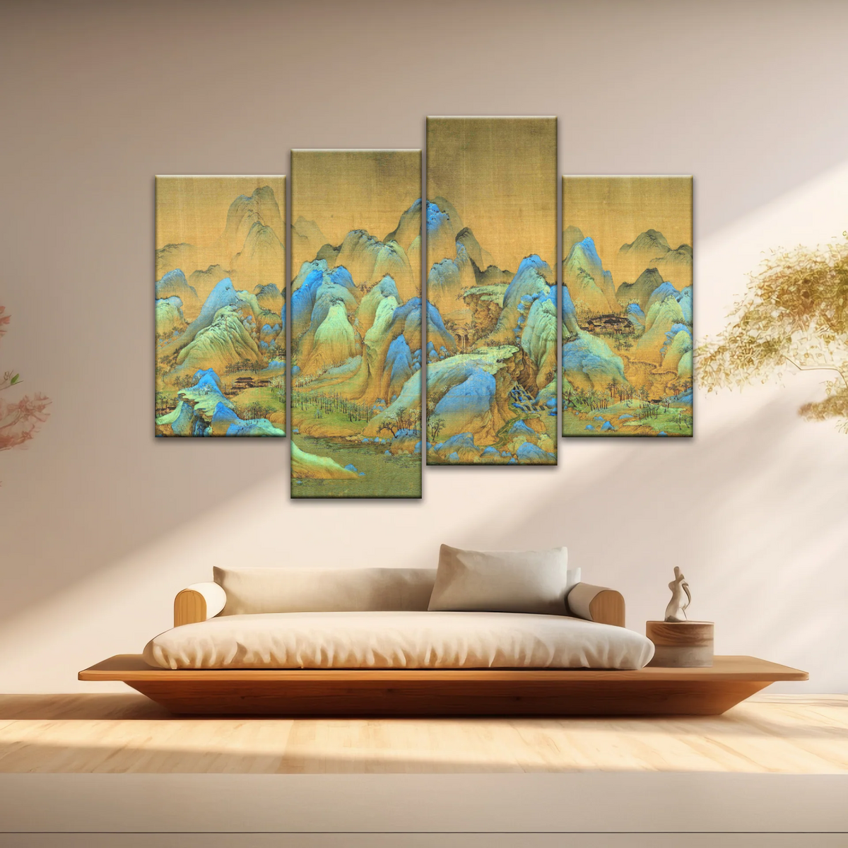 Chinese Brush Painting, Thousand Miles of Mountains and Rivers Canvas Prints - Personalised Canvas Art