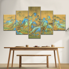 Load image into Gallery viewer, Chinese Brush Painting, Thousand Miles of Mountains and Rivers Canvas Prints