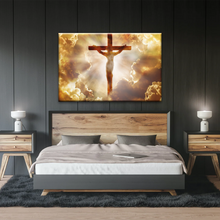 Load image into Gallery viewer, Sunrays Through Crucifixion of Jesus-Holy Spirit Of Christian Wall Art