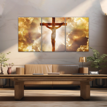 Load image into Gallery viewer, Sunrays Through Crucifixion of Jesus-Holy Spirit Of Christian Wall Art