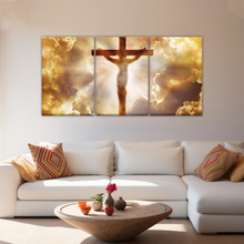 Load image into Gallery viewer, Sunrays Through Crucifixion of Jesus-Holy Spirit Of Christian Wall Art