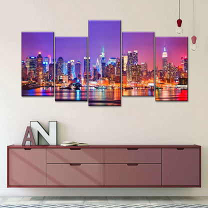 Personalised 5 Piece Stagger Canvas