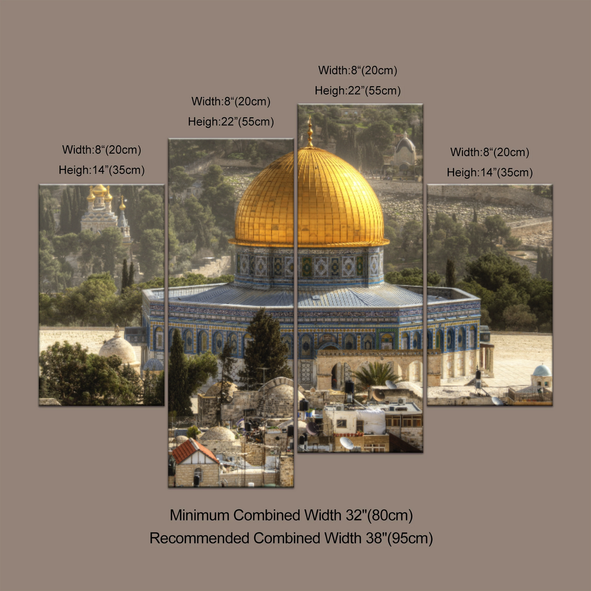 The Dome Of The Rock, Jerusalem, Israel Wall Art - Personalised Canvas Art