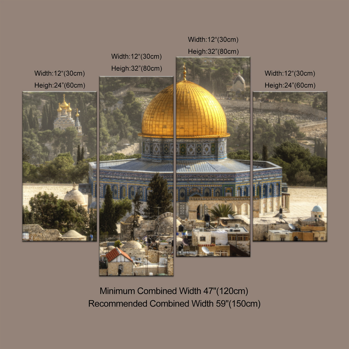 The Dome Of The Rock, Jerusalem, Israel Wall Art - Personalised Canvas Art