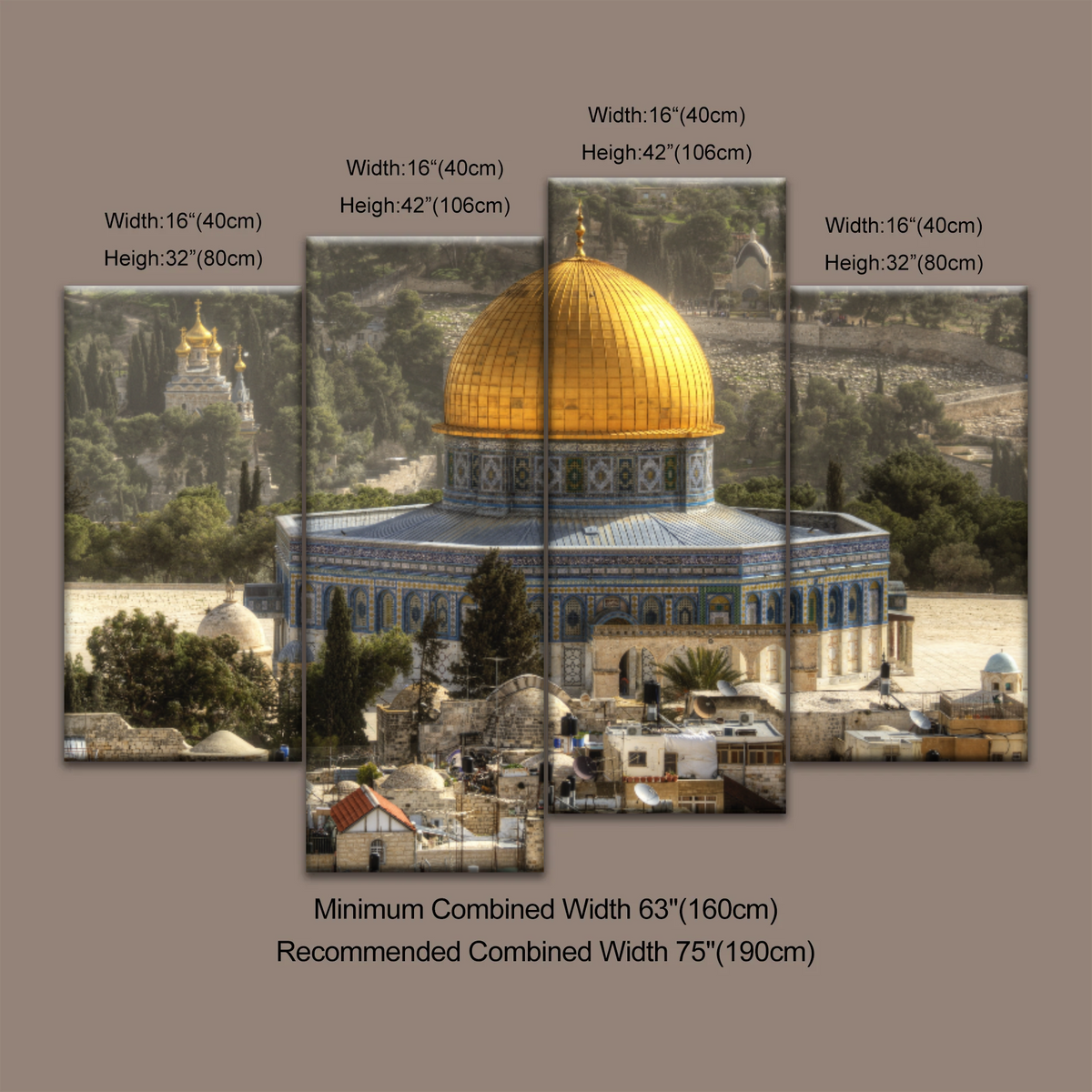The Dome Of The Rock, Jerusalem, Israel Wall Art - Personalised Canvas Art