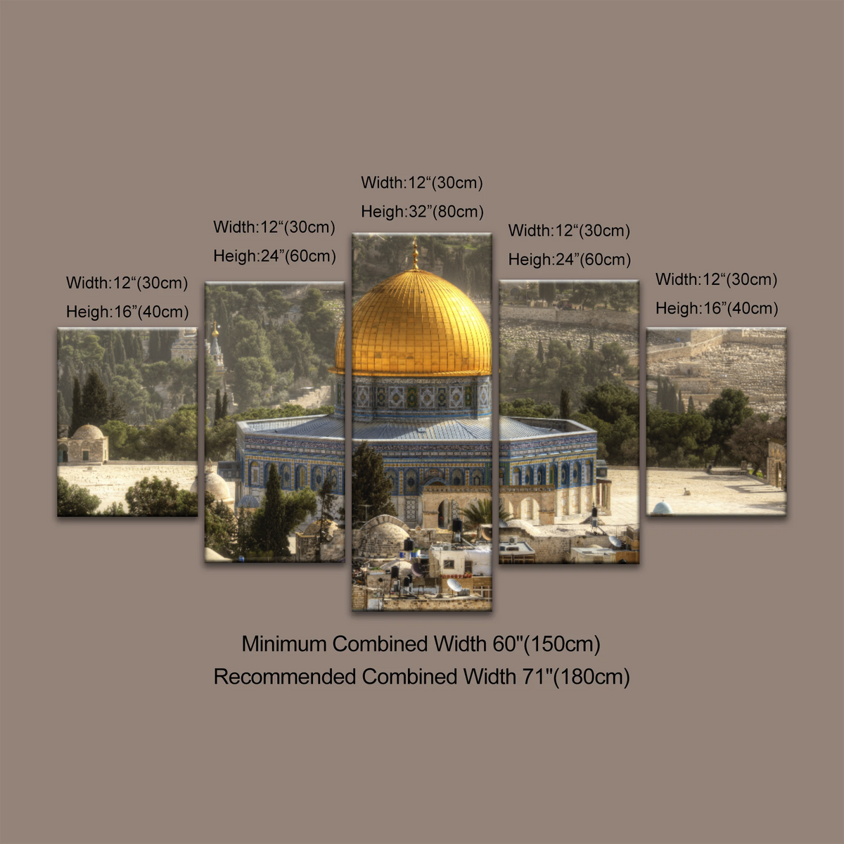 The Dome Of The Rock, Jerusalem, Israel Wall Art - Personalised Canvas Art