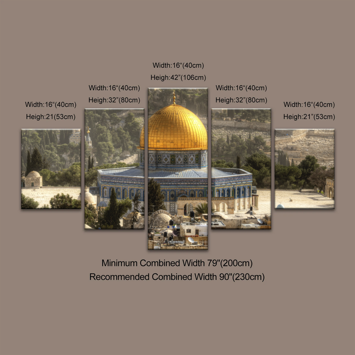 The Dome Of The Rock, Jerusalem, Israel Wall Art - Personalised Canvas Art