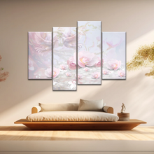 Load image into Gallery viewer, Pink Roses And Doves Canvas Art Printing