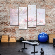 Load image into Gallery viewer, Pink Roses And Doves Canvas Art Printing