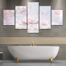 Load image into Gallery viewer, Pink Roses And Doves Canvas Art Printing