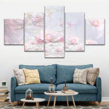 Load image into Gallery viewer, Pink Roses And Doves Canvas Art Printing