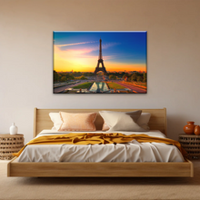 Load image into Gallery viewer, Sunset of Eiffel Tower in Paris France Canvas Print