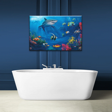 Load image into Gallery viewer, Fish Sharks Coral At The Bottom Of The Sea Art On Canvas Prints