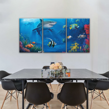 Load image into Gallery viewer, Fish Sharks Coral At The Bottom Of The Sea Art On Canvas Prints