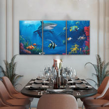 Load image into Gallery viewer, Fish Sharks Coral At The Bottom Of The Sea Art On Canvas Prints