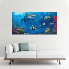 Load image into Gallery viewer, Fish Sharks Coral At The Bottom Of The Sea Art On Canvas Prints